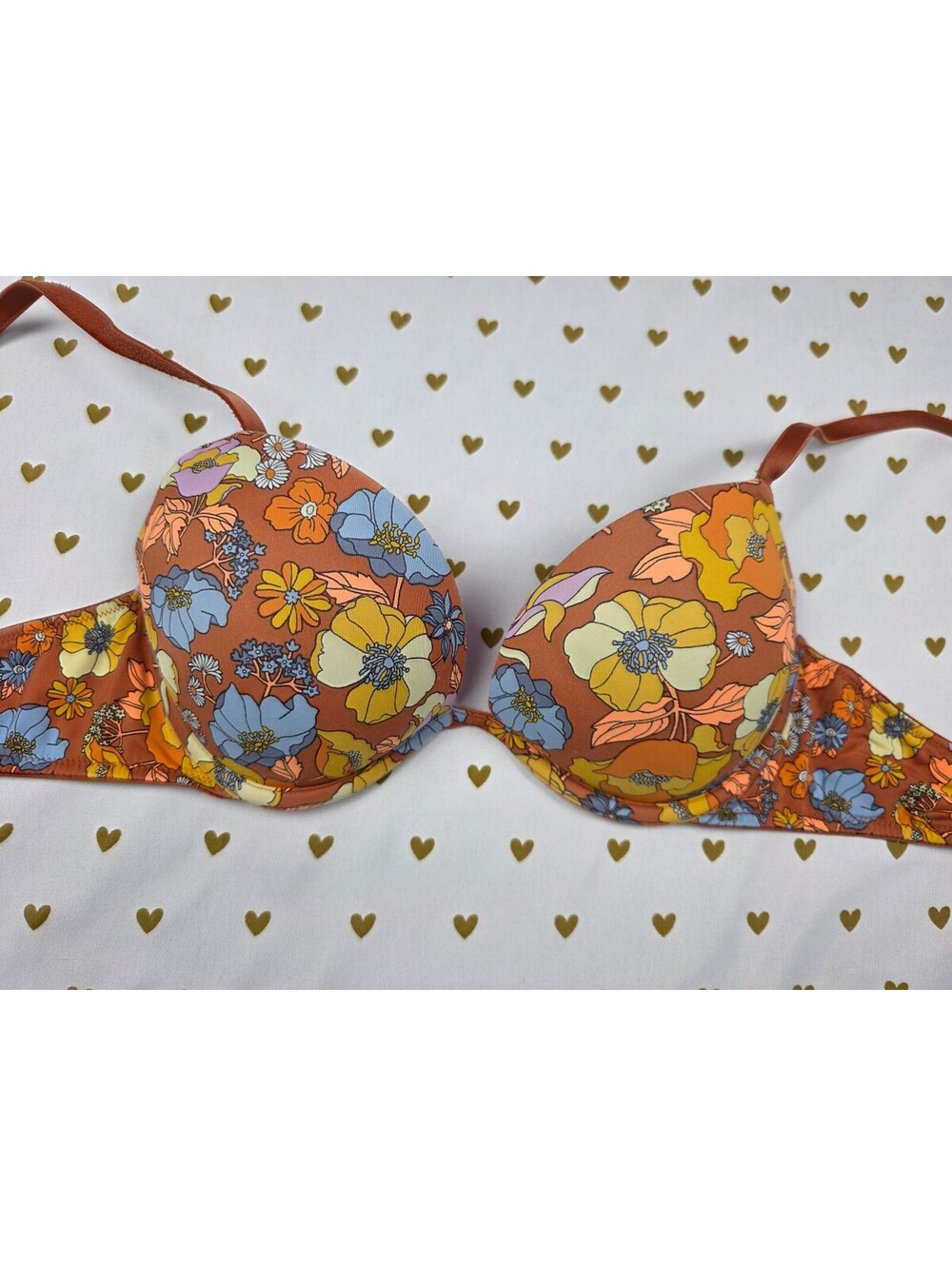 Victorias Secret PINK Floral 34B Super Push Up Bra